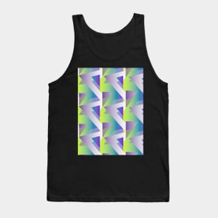 Geometric Wave #1 - Repeat Pattern Modular Synth Art Tank Top